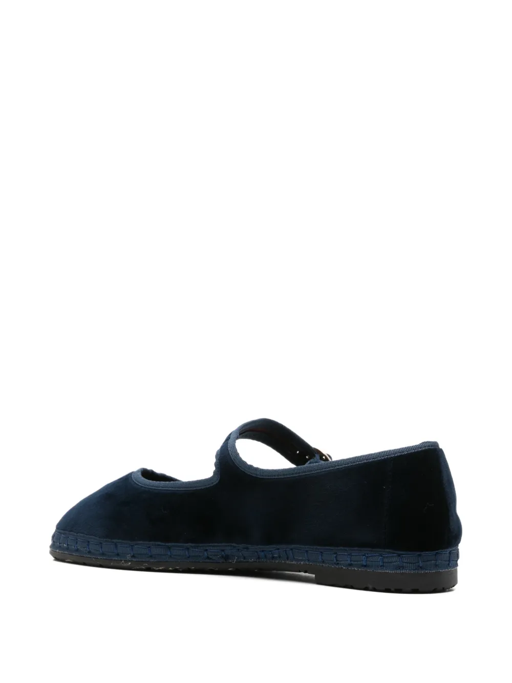FLABELUS Molly velvet ballet flats Blauw