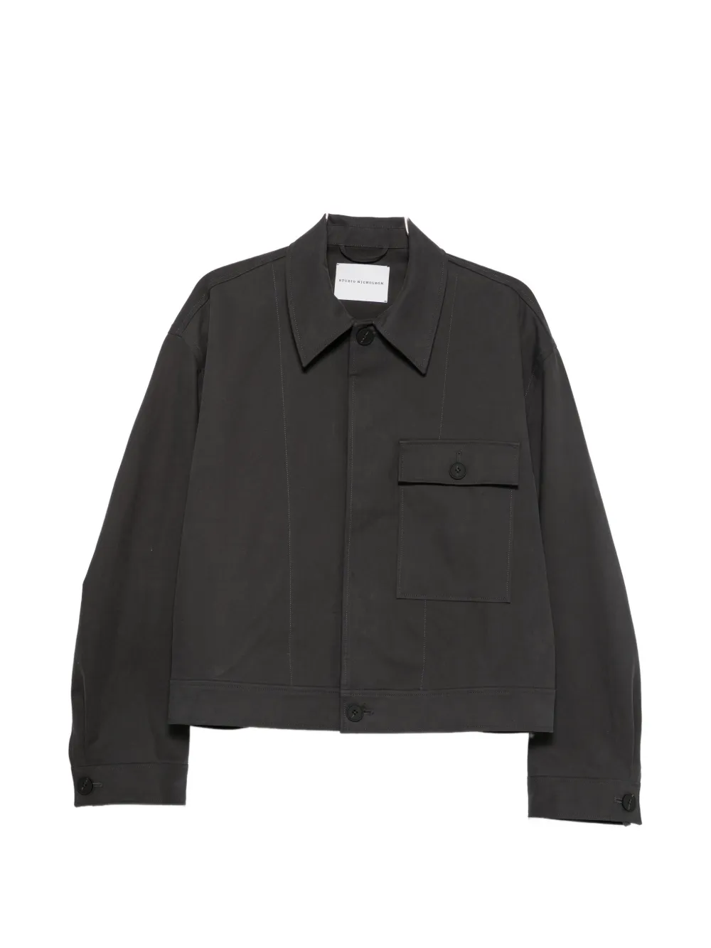 Studio Nicholson Drey chest-pocket overshirt - Grigio