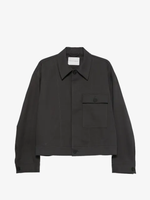 Studio Nicholson chaqueta Drey de algodón con bolsillo con solapa