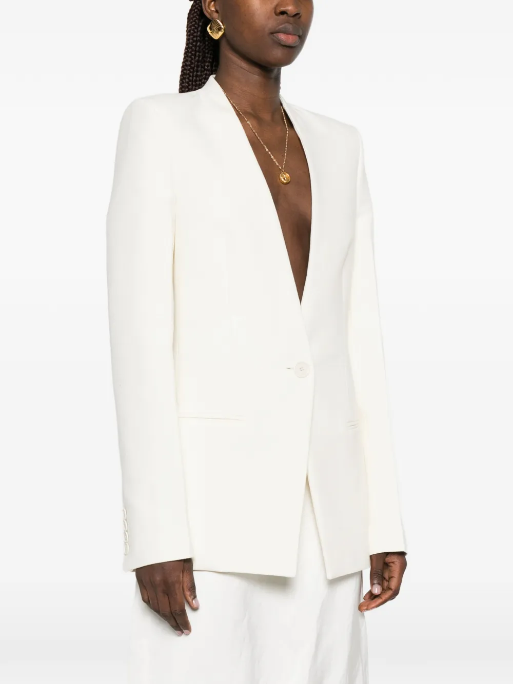 TOTEME Kraagloze blazer Beige