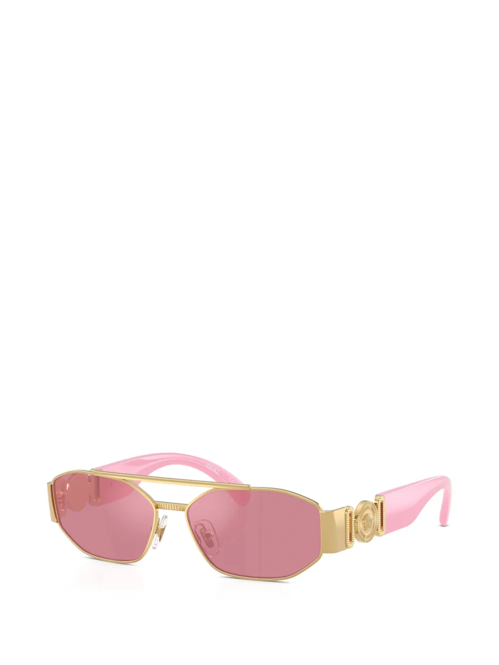 Versace Kids geometric-frame sunglasses - Oro