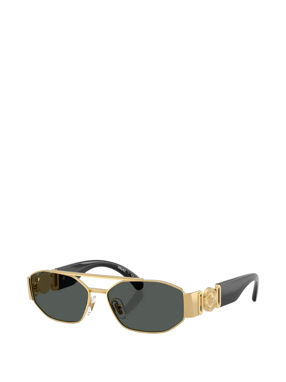 Versace Kids Zonnebril met geometrisch montuur Goud