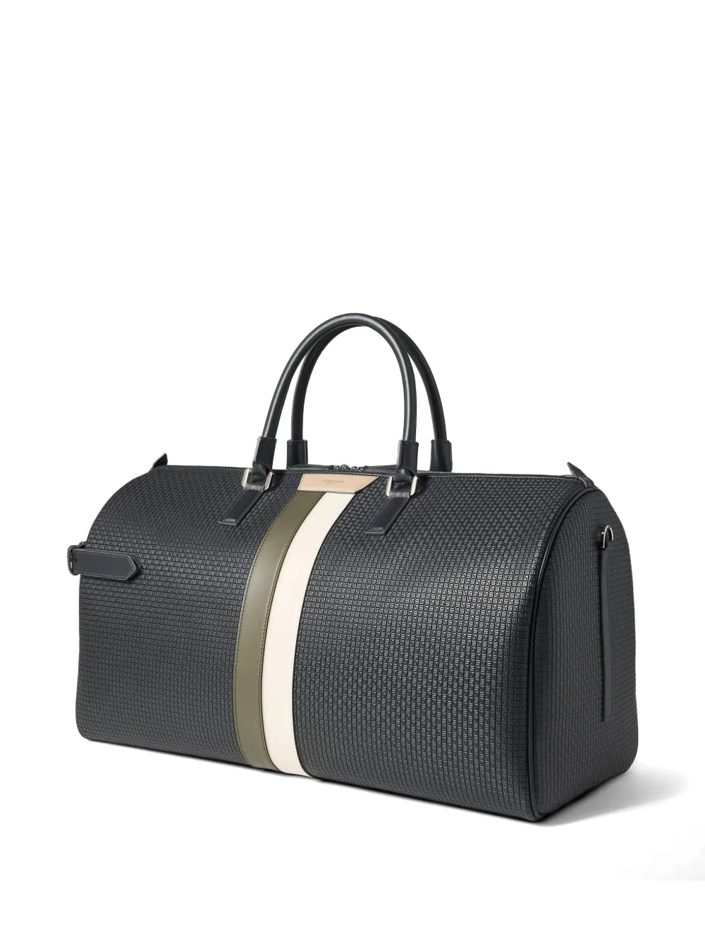  Serapian Striped Leather Holdall - Grey 
