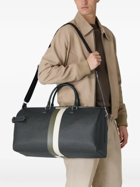 Serapian striped leather holdall 