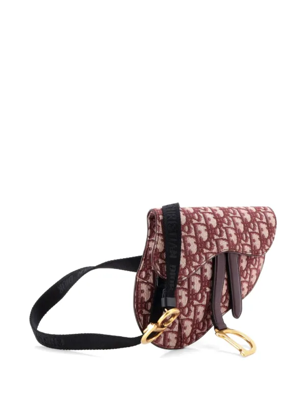 Christian Dior Pre-Owned サドル オブリーク キャンバス ベルトバッグ