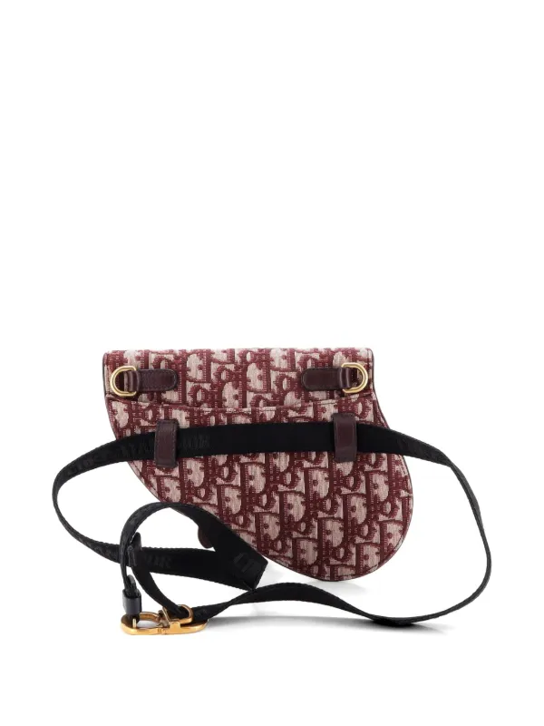 Christian Dior Pre-Owned サドル オブリーク キャンバス ベルトバッグ