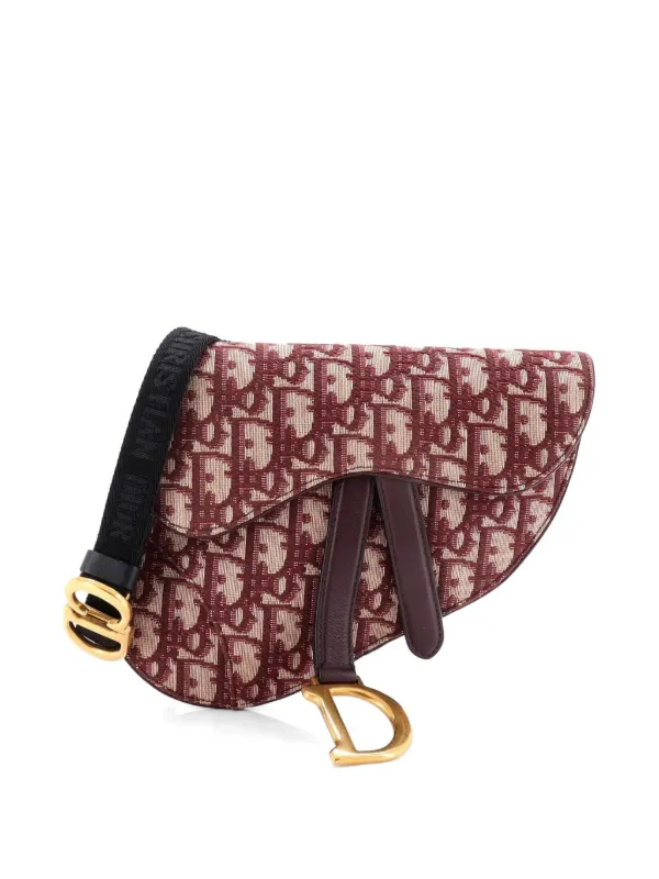Christian Dior Pre-Owned サドル オブリーク キャンバス ベルトバッグ