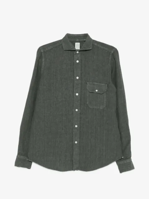 Finamore 1925 Napoli flap-pocket spread-collar shirt