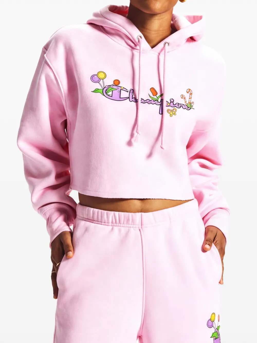 Champion Felpa con cappuccio Candy Land Reverse Weave - Rosa