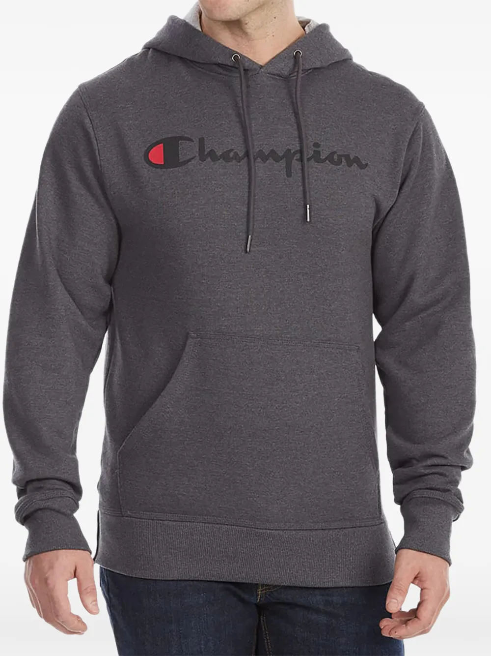 Champion logo-detail hoodie - Grigio