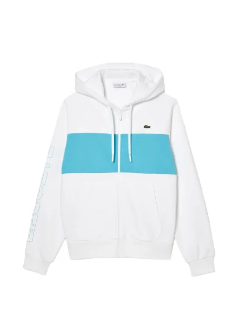Lacoste colour-block zip-up hoodie