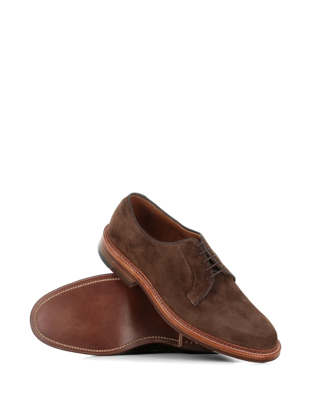 Alden Blucher suède derby schoenen Bruin