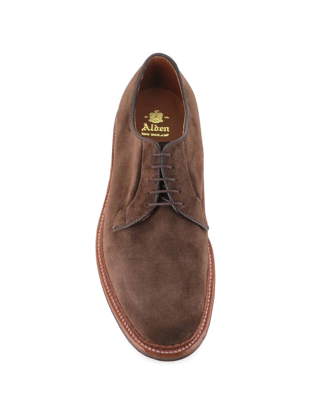 Alden Blucher suède derby schoenen Bruin