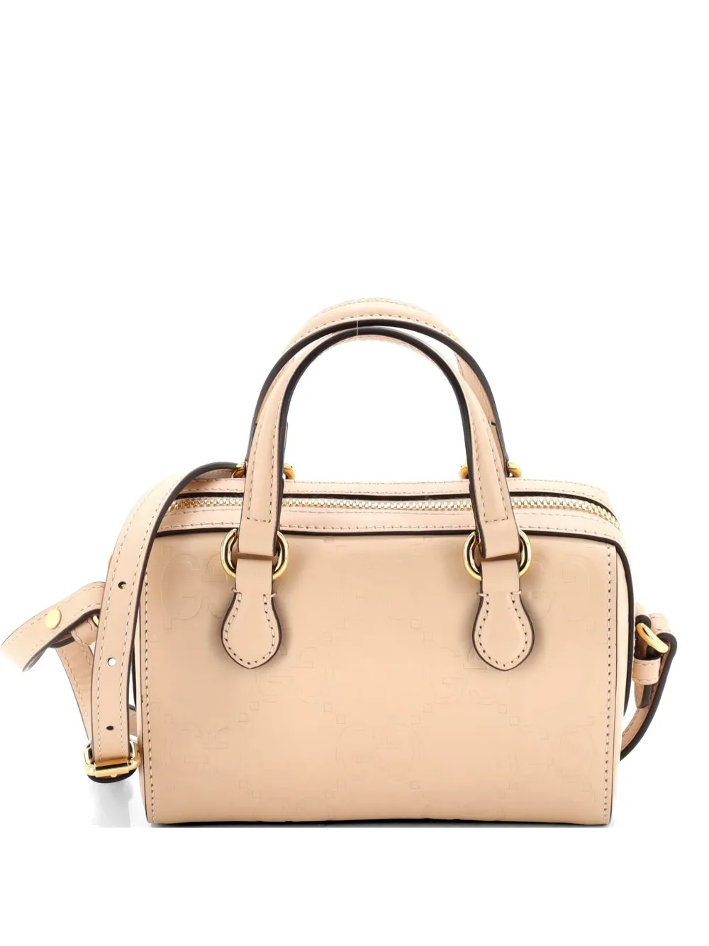 Gucci Pre-Owned Convertible Boston Bag Jumbo GG Embossed Leather Super Mini crossbody bag - Toni neutri