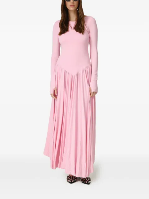 PNK long-sleeve gathered maxi dress
