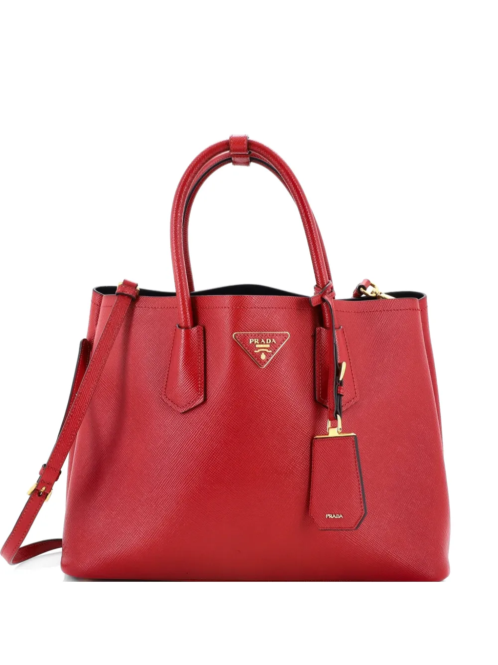 Prada Pre-Owned Cuir Double Saffiano Leather Medium tote bag - Rosso