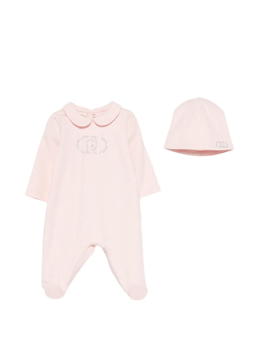 Liu Jo Kids crystal-embellished Peter Pan pajama set - Rosa