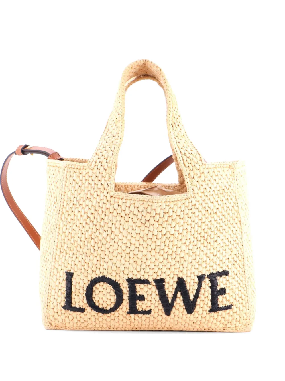 Loewe Pre-Owned Paula's Ibiza Logo Convertible Raffia Small tote bag - Toni neutri