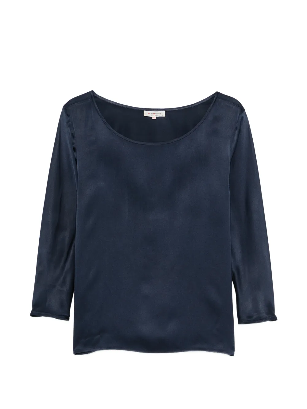 Saint Laurent Pre-Owned 1970s scoop-neck blouse - Blu