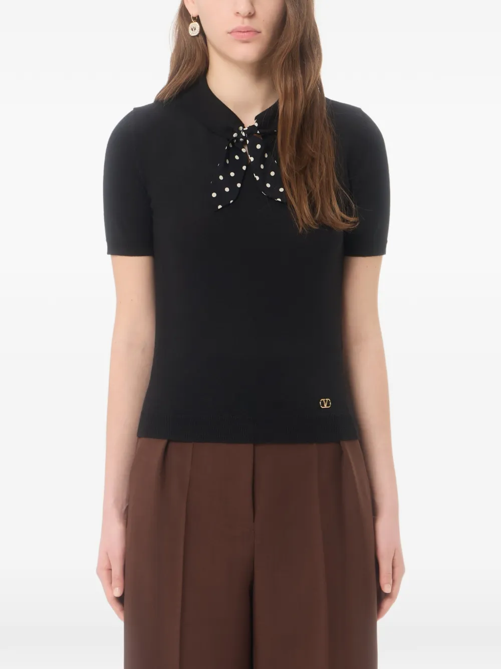 Valentino Garavani Gebreide top Zwart