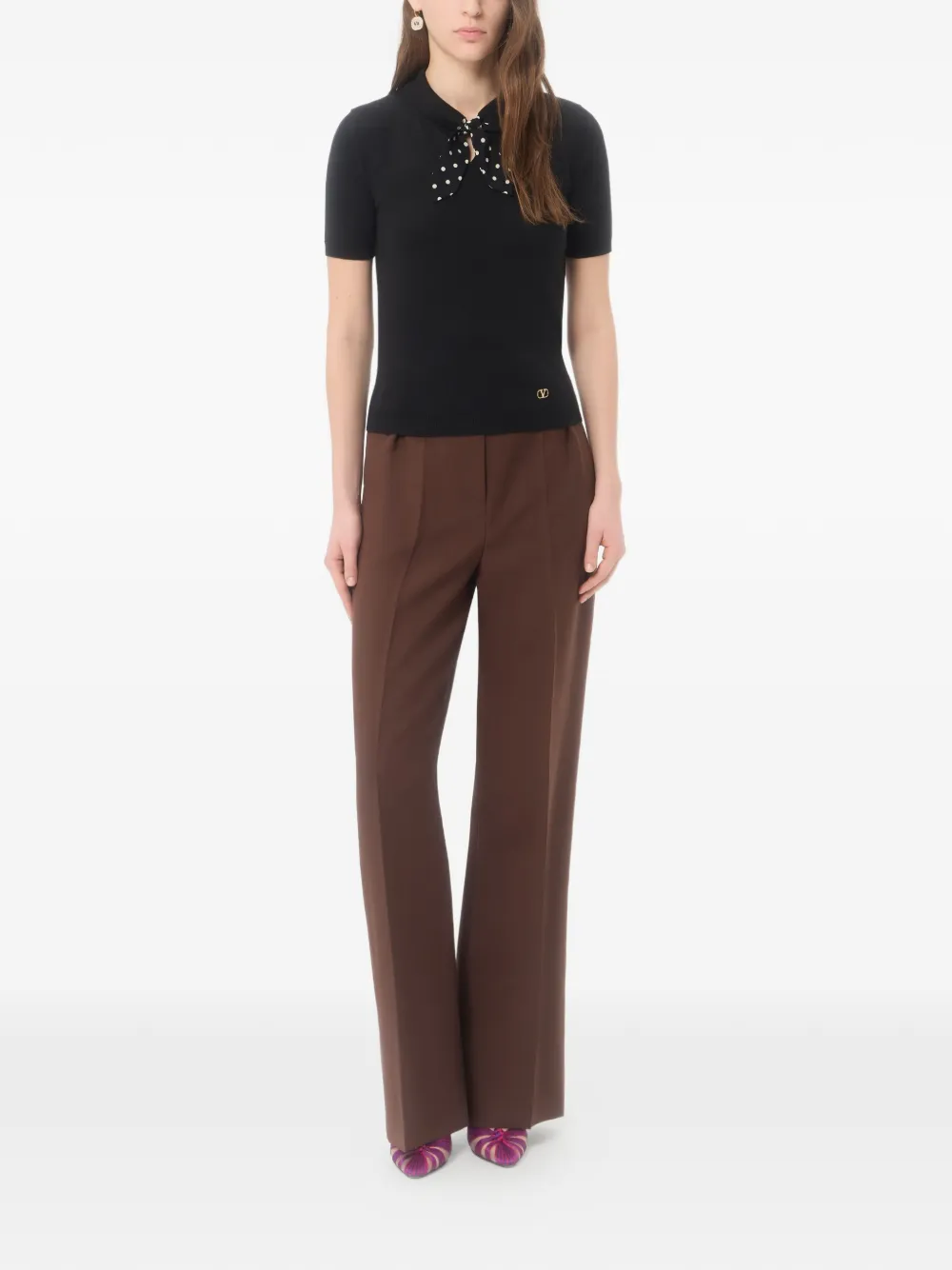 Valentino Garavani Gebreide top Zwart
