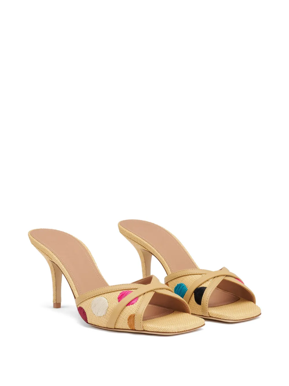 Malone Souliers Perla polka-dot sandals Beige