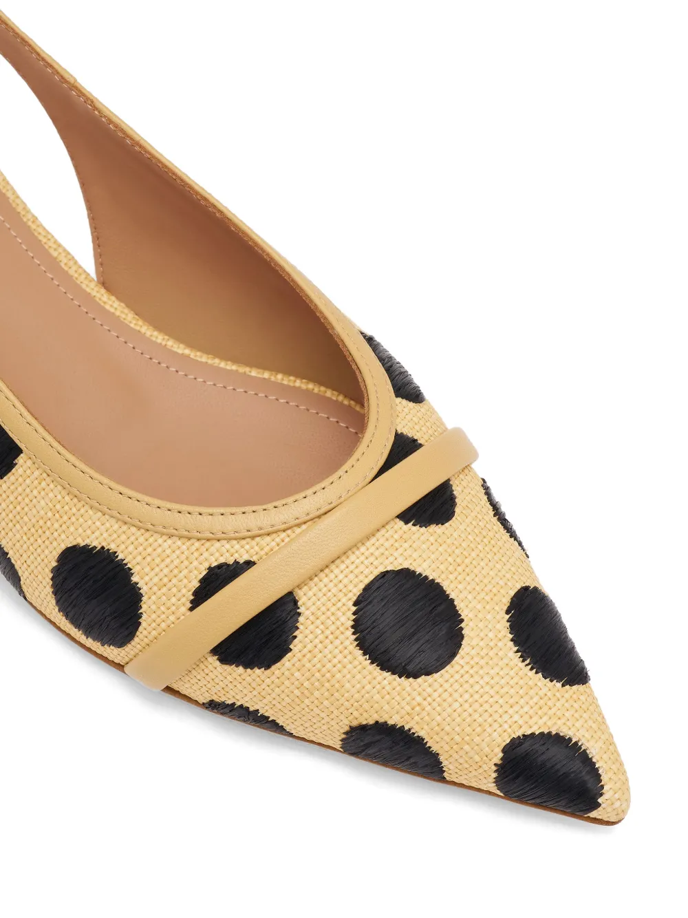 Malone Souliers Jama polka-dot flat pumps Beige
