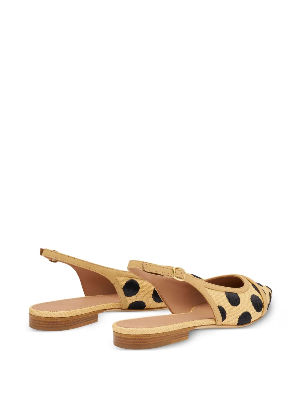 Malone Souliers Jama polka-dot flat pumps Beige