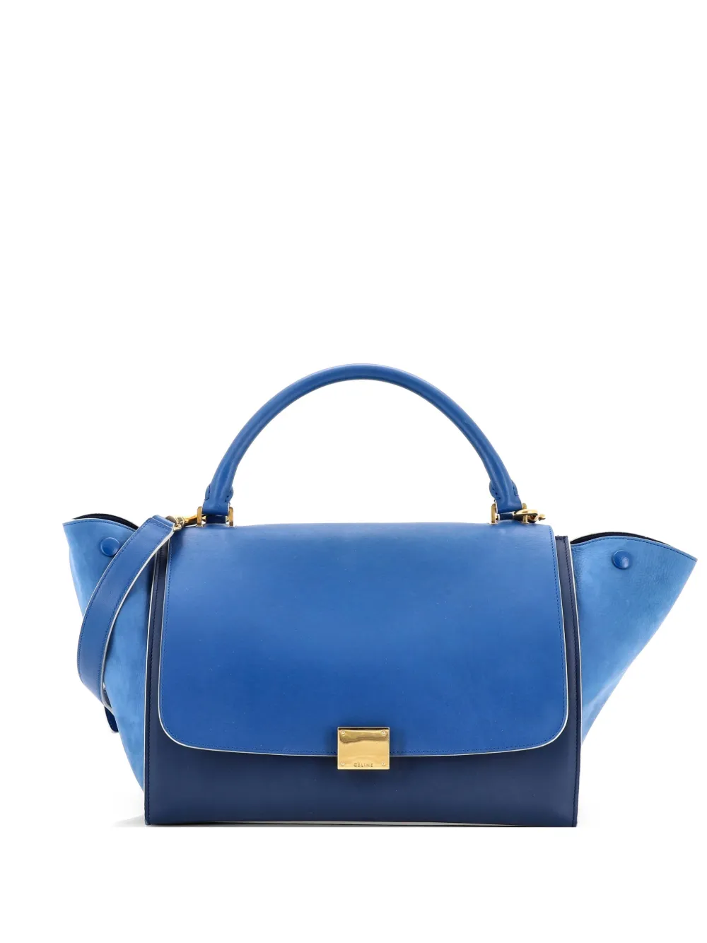 Celine Pre-Owned Trapeze Bag Leather Medium satchel - Blu