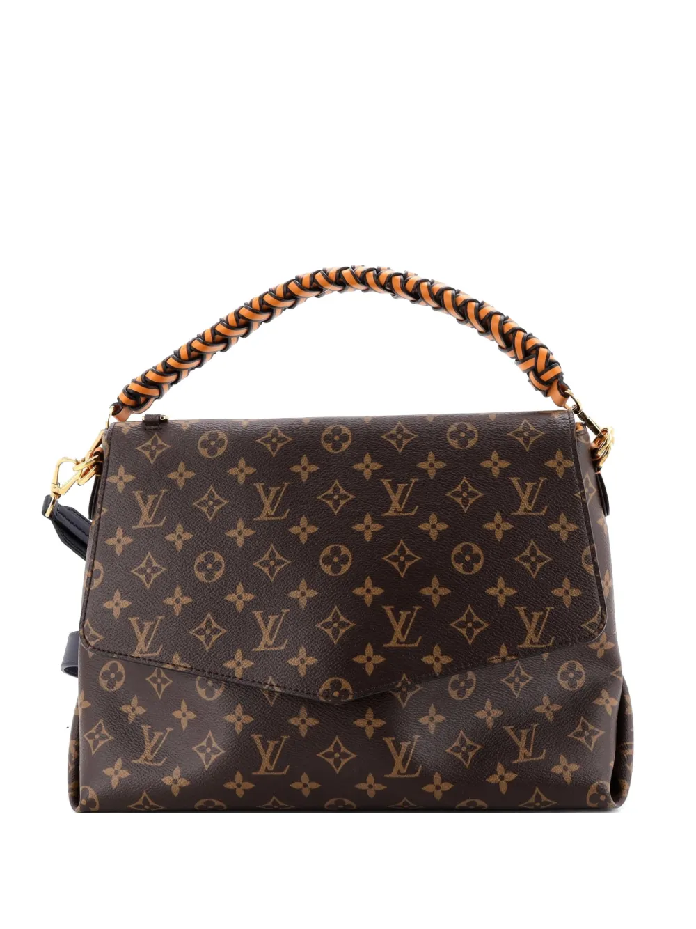 Louis Vuitton Pre-Owned Braided Handle Beaubourg Handbag Monogram Canvas MM shoulder bag - Brown
