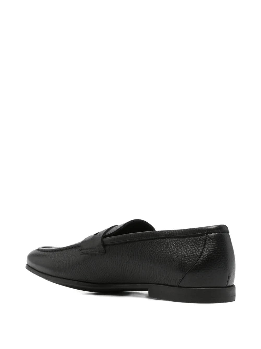 Canali penny leather loafers Zwart