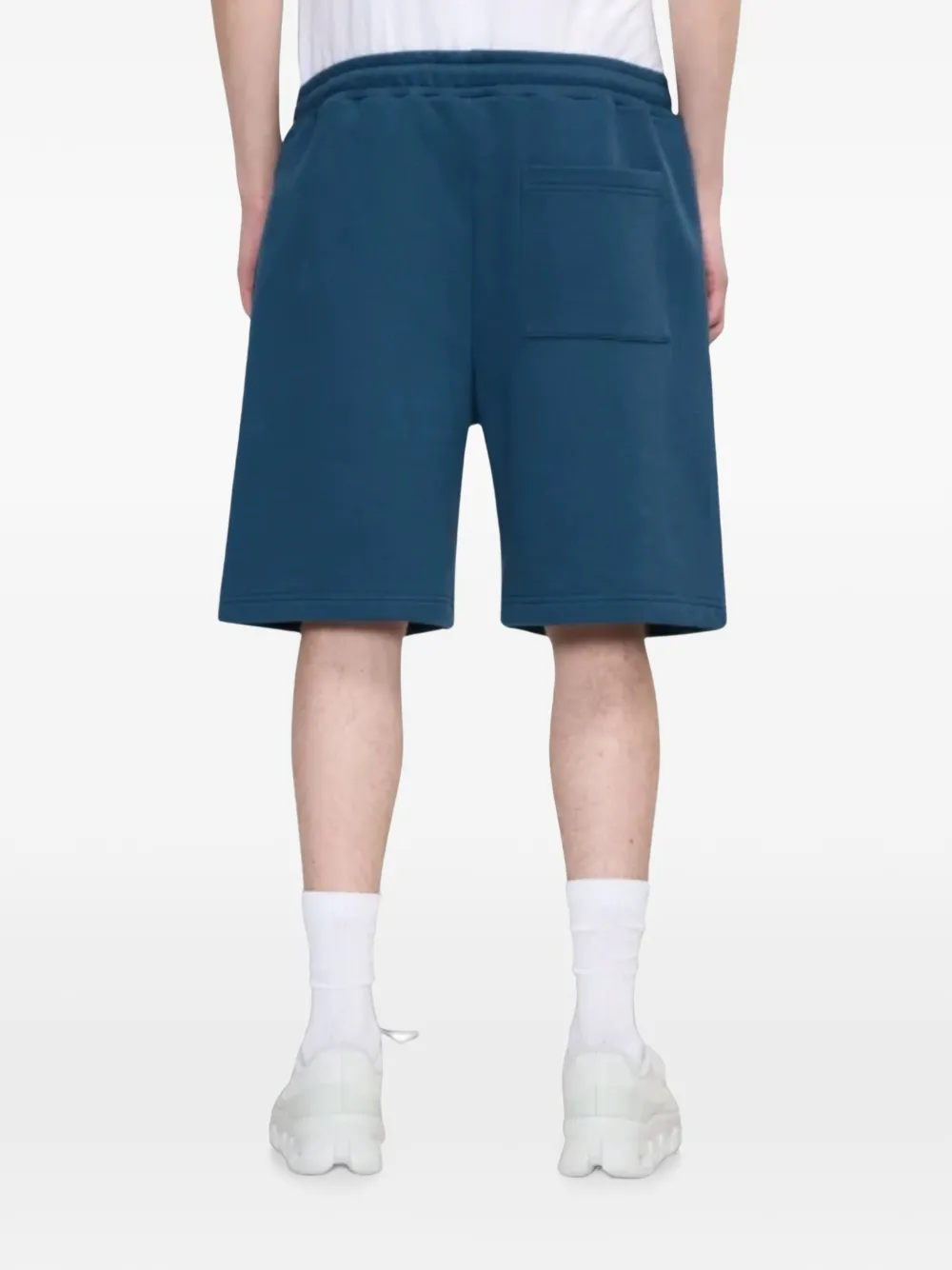 FLÂNEUR Sounds Good Spray katoenen shorts met logo-print Blauw
