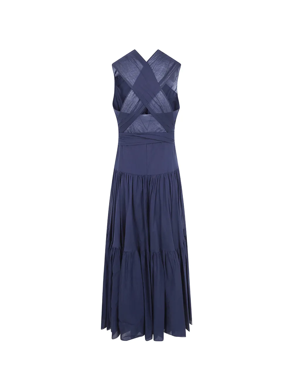  Aspesi Vestido Largo Con Cuello Halter - Azul 