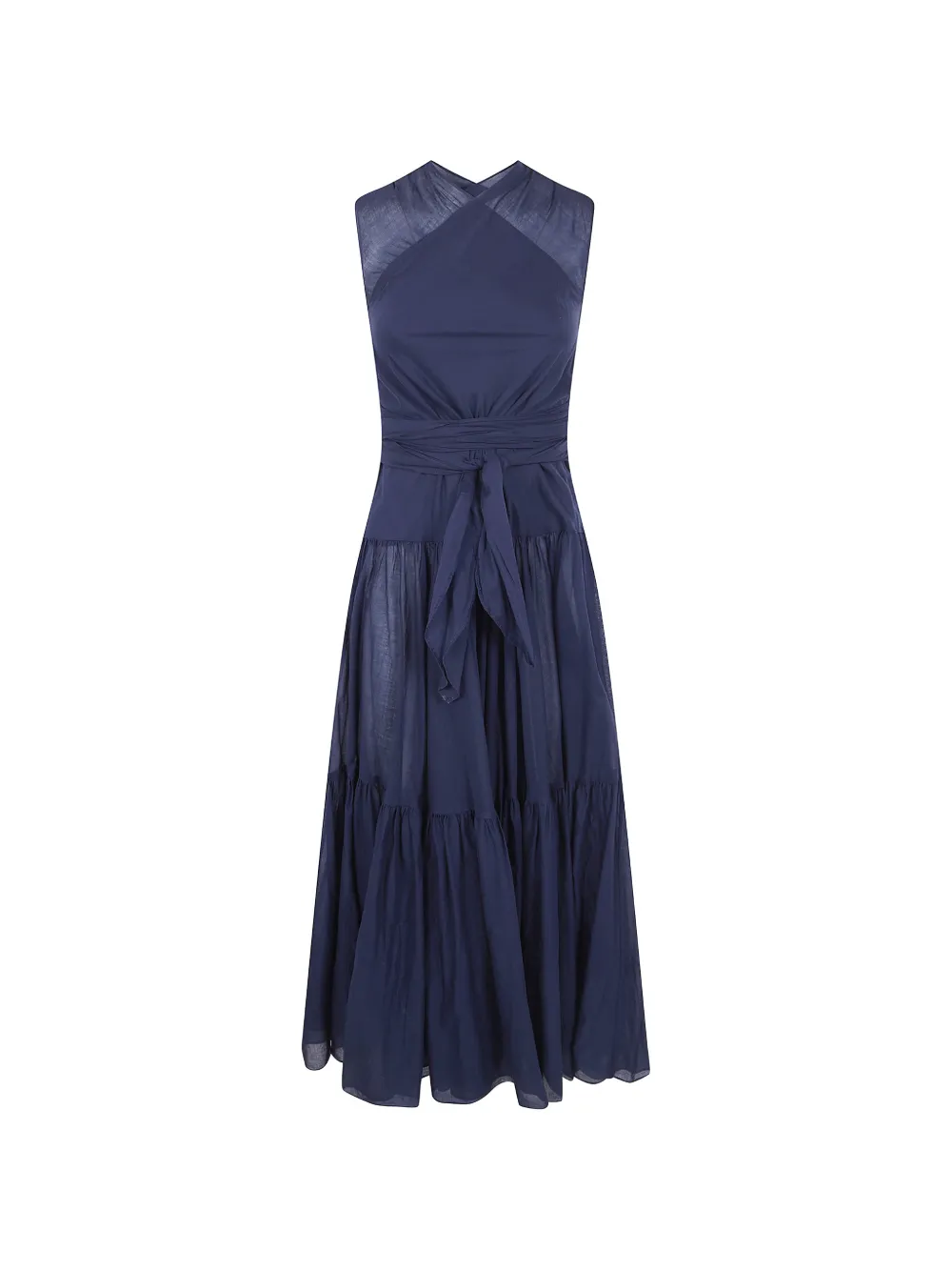 ASPESI halter-neck tiered maxi dress - Blu