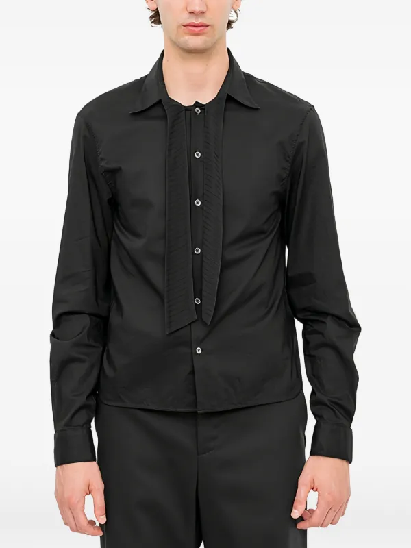 Ann Demeulemeester Stack Tie-detail Shirt in Black