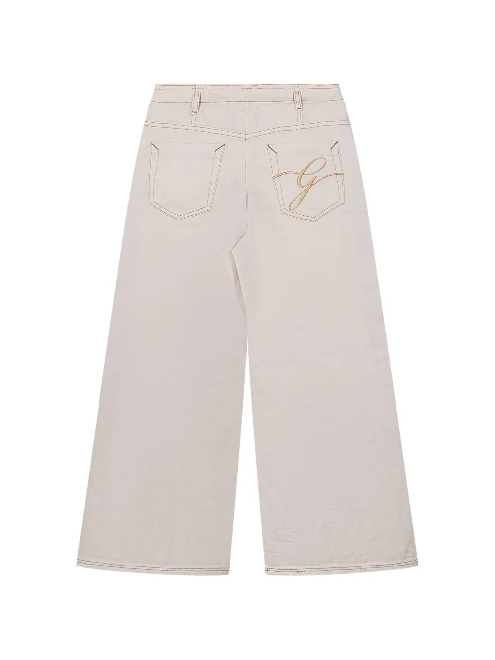 guess kids Jeans met initiaal-borduurwerk Beige
