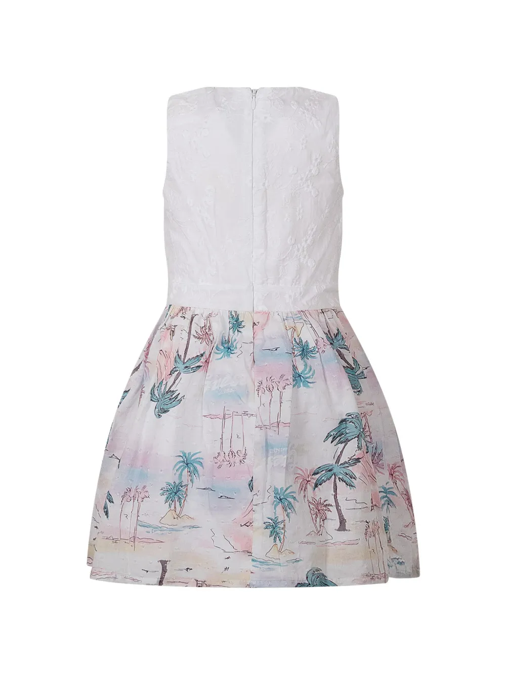 guess kids Jurk met bloemenprint en vlakken Wit