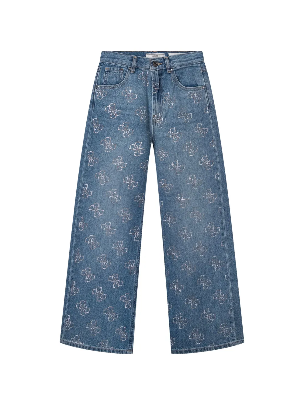 guess kids Jeans con strass - Blu