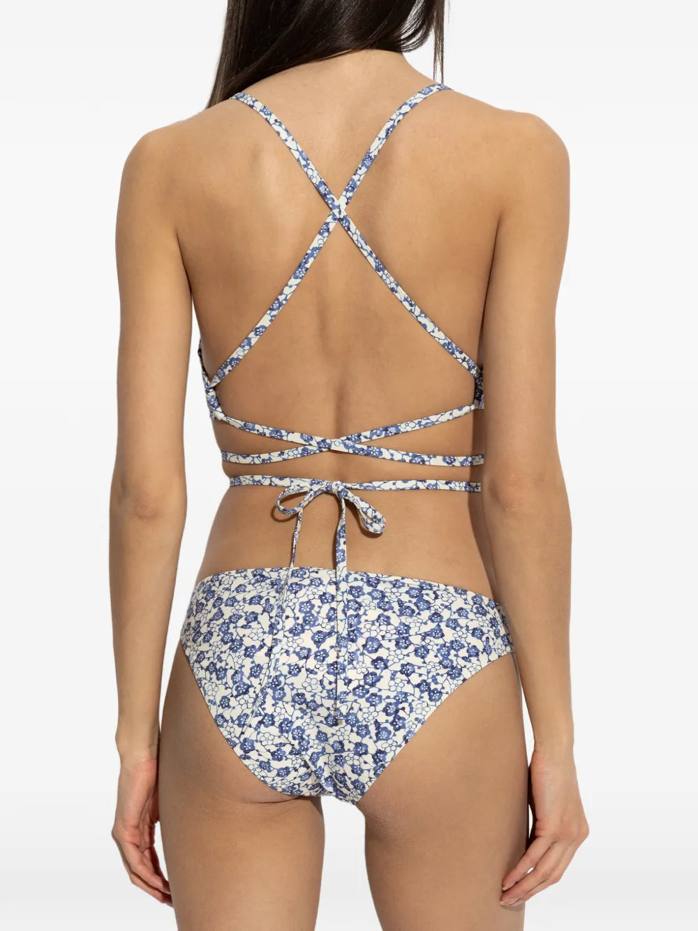 ISABEL MARANT Solange bikinitop met bloemenprint Beige