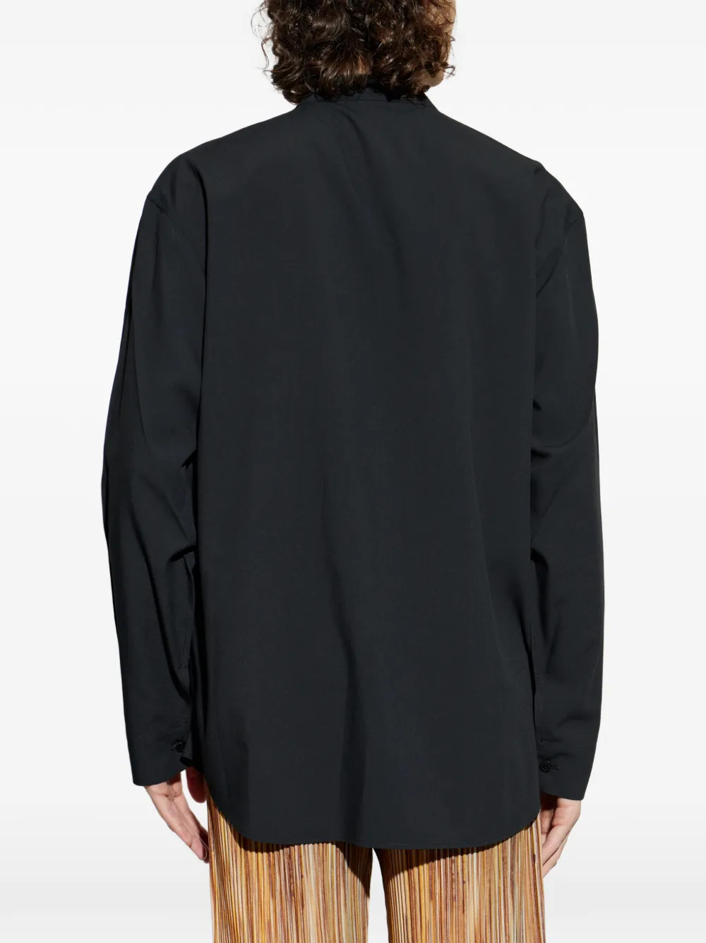 Homme Plissé Issey Miyake Overhemd met geborduurd logo Zwart