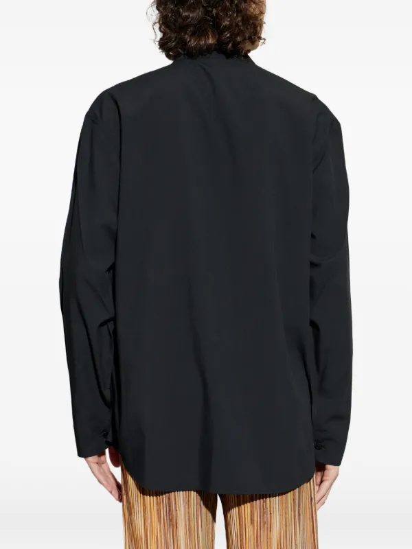 collarless dress shirt black Homme Plissé Issey Miyake Embroidered | FINISH:WAXED PINE Professional Style OOTWV1 blue sequined dress Light