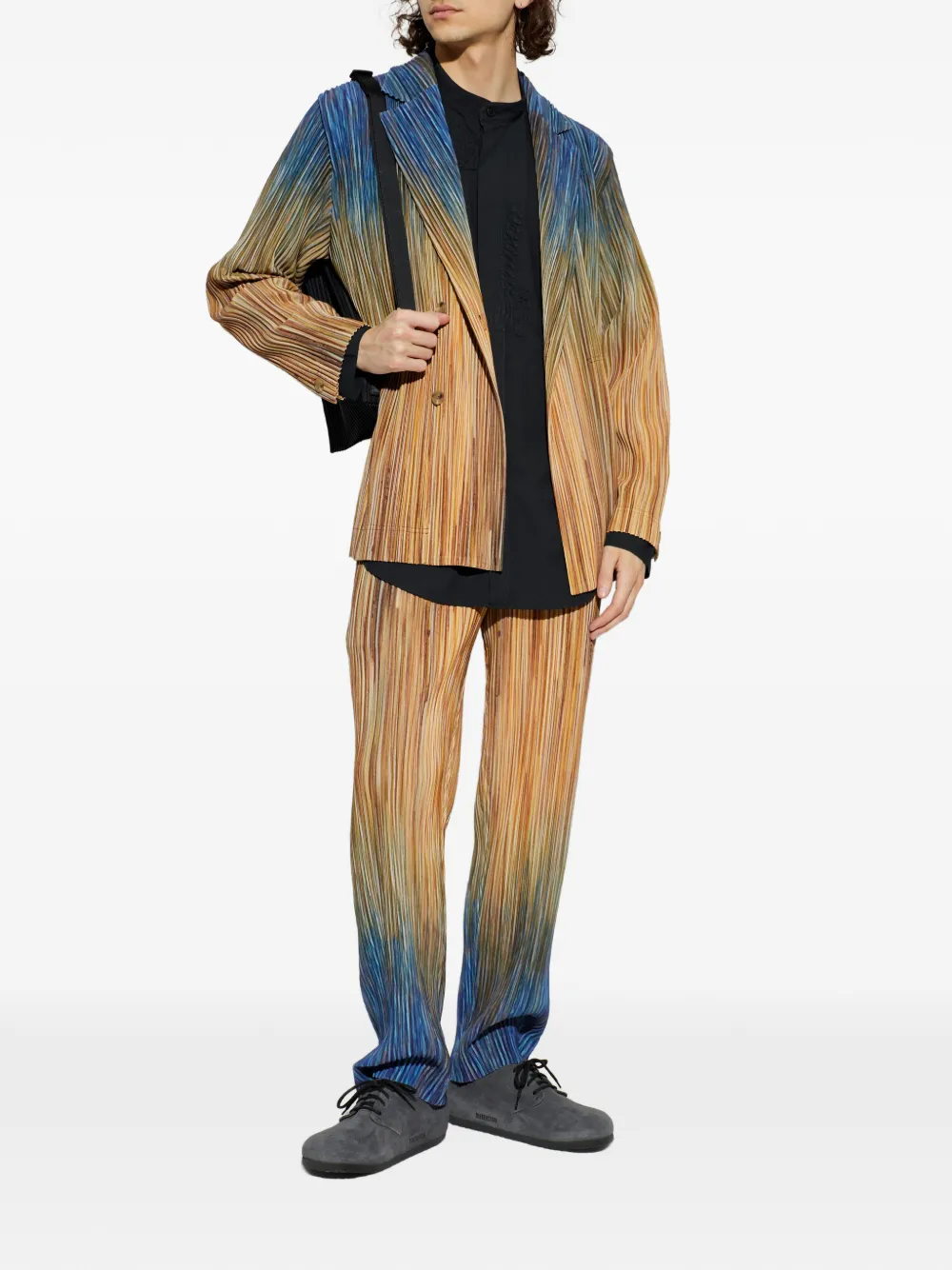 Homme Plissé Issey Miyake Overhemd met geborduurd logo Zwart