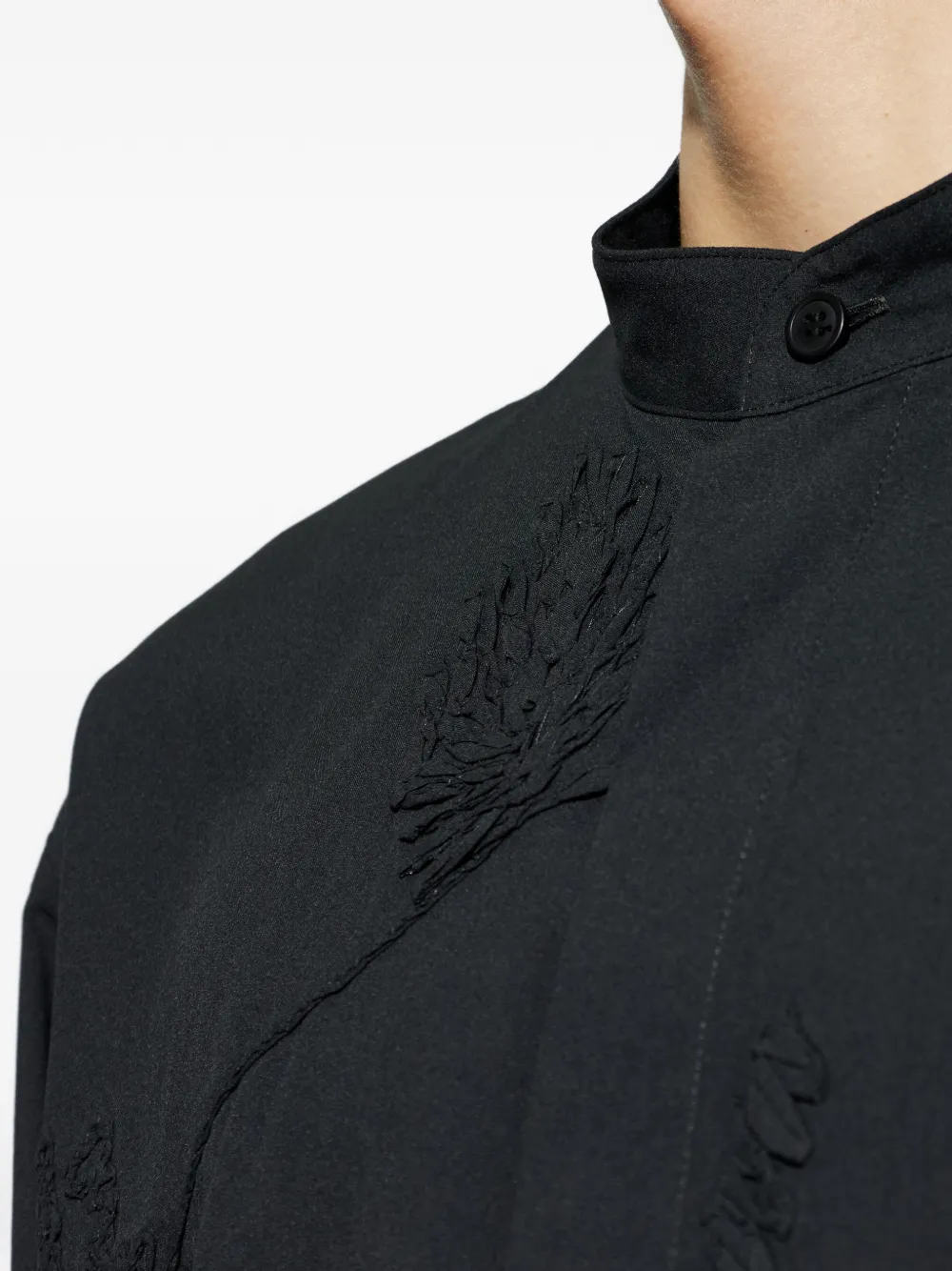 Homme Plissé Issey Miyake Overhemd met geborduurd logo Zwart