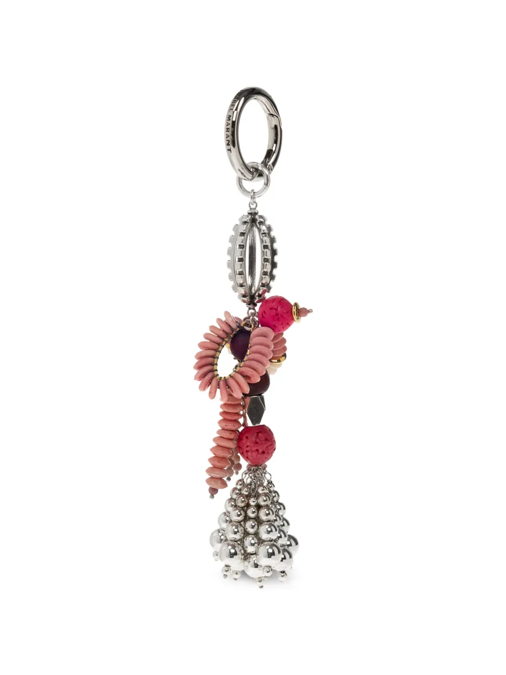 ISABEL MARANT beaded-embellishment keyring - Argento