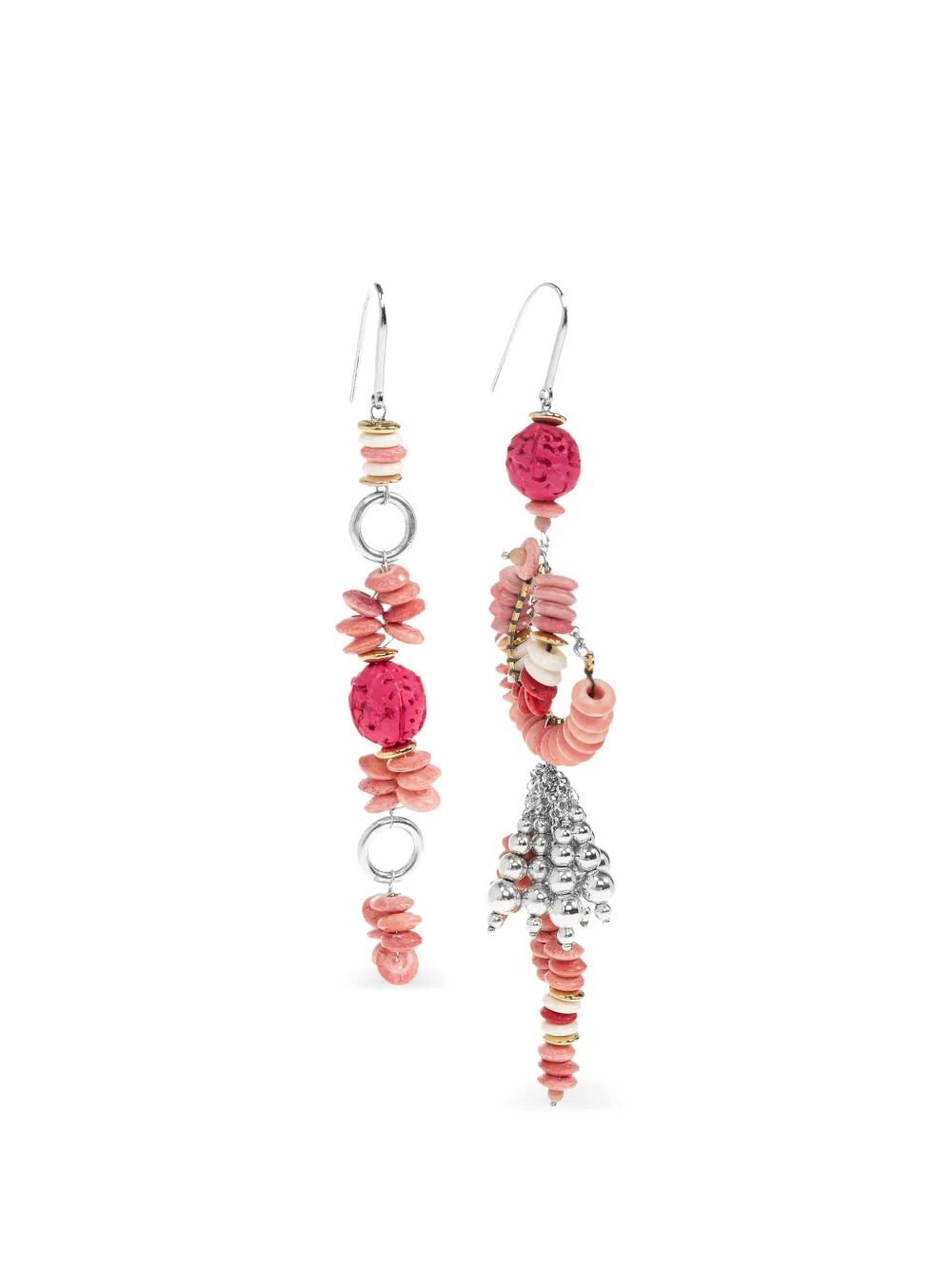 ISABEL MARANT Lyna beaded drop earrings - Argento
