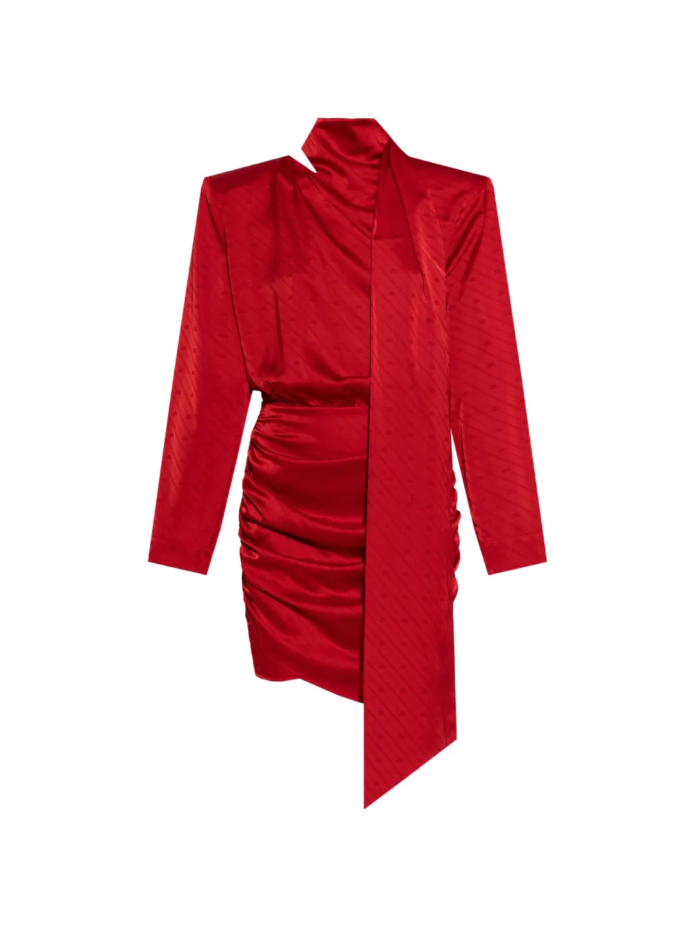 Gestuz x Barbie logo-jacquard draped dress - Rot