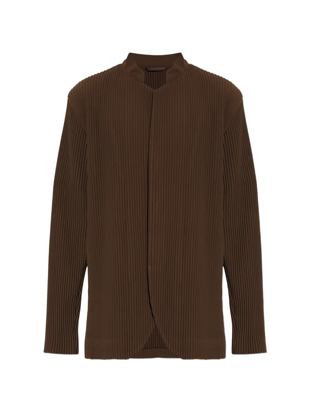 Homme Plissé Issey Miyake button plissé jacket - Braun