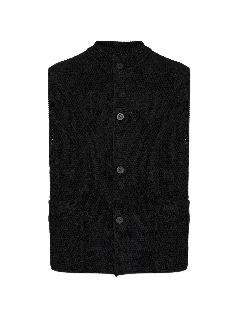 Homme Plissé Issey Miyake button pocket gilet - Schwarz