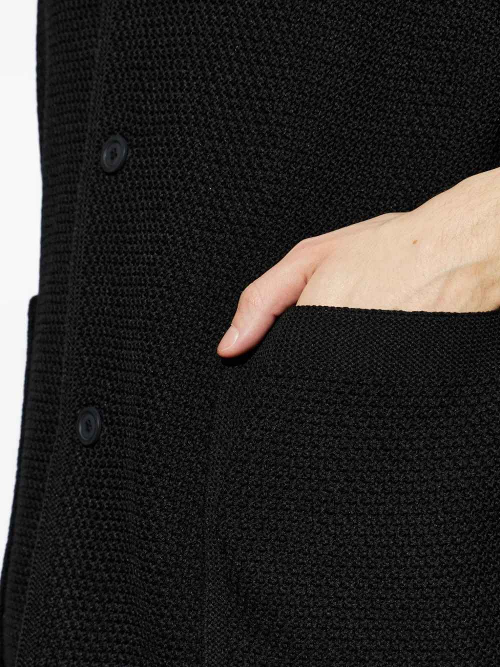 Homme Plissé Issey Miyake Gilet met knoopzak Zwart