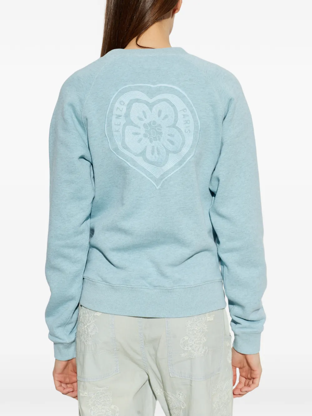 Kenzo Boke Heart trui met geborduurd logo Blauw